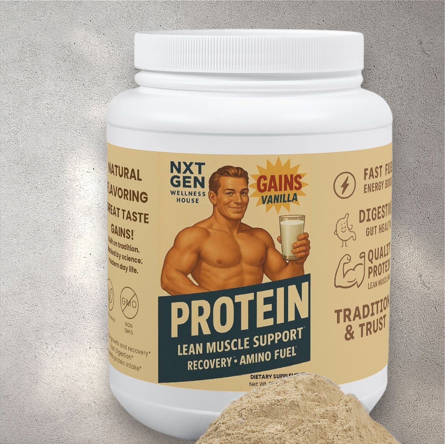 Vanilla Protein Powder – Whey Protein Isolate – Protein Support