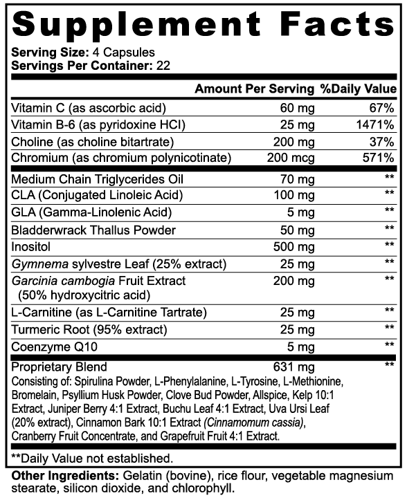 <strong>Suggested Use: </strong>4 capsules daily, preferably with meals or as directed by a healthcare professional. For best results, take 2 capsules with 8 ounces (237ml) of water before breakfast and again before dinner. This product should be used in conjunction with a sensible diet and exercise program.