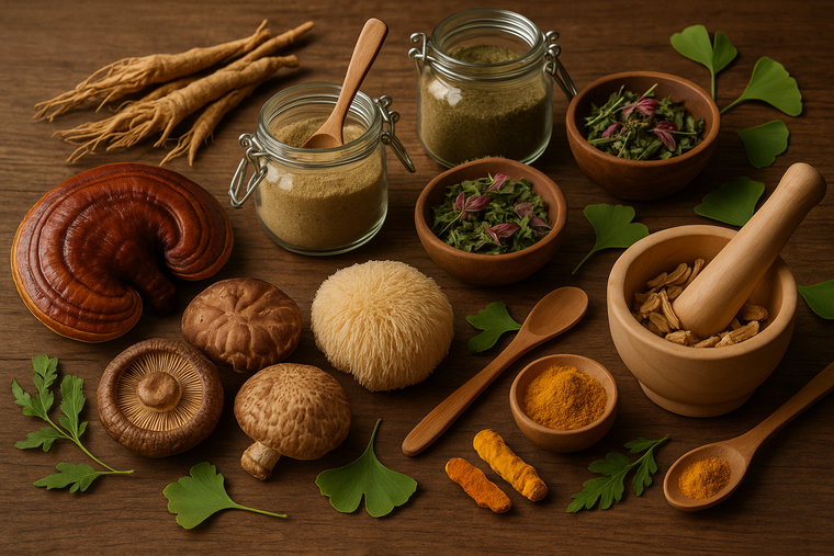 MUSHROOMS AND HERBAL MEDICINE